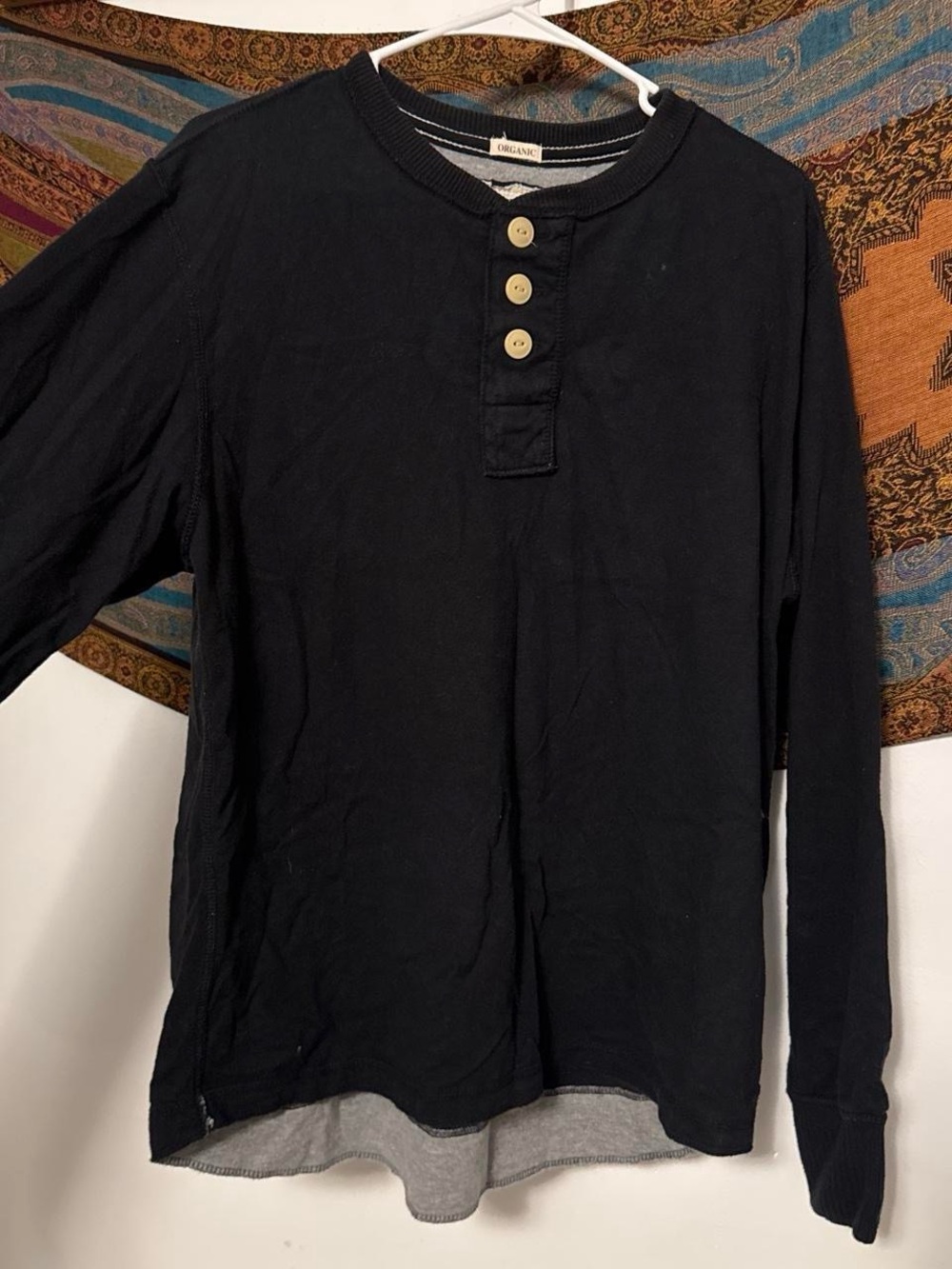 No Boundaries Vintage Fit Henley Men’s L